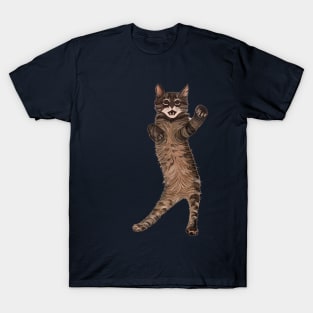 Dancing cute kitty art design T-Shirt